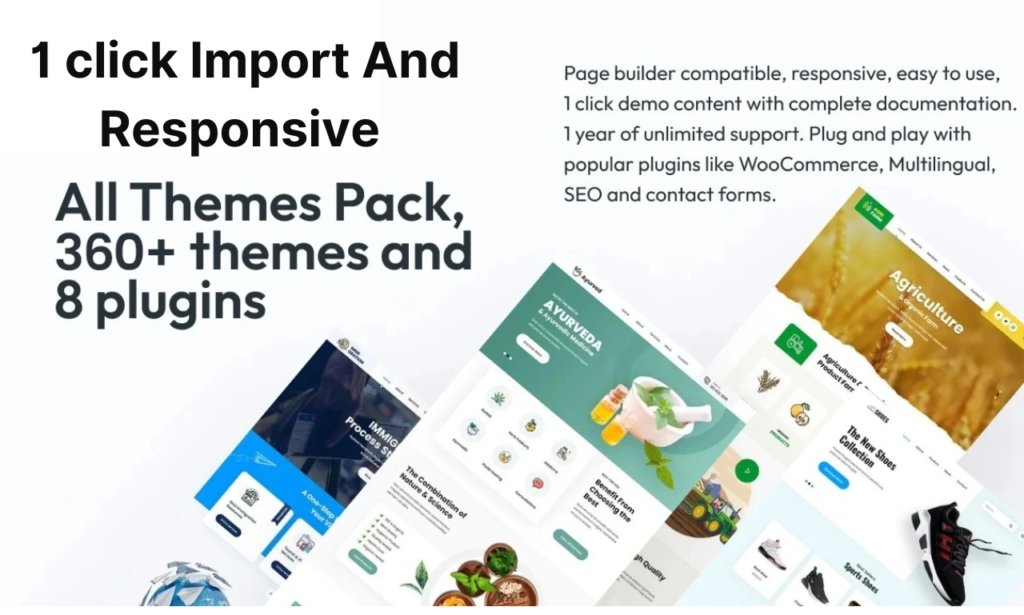 WordPress Themes Bundle 1 click Import And Responsive