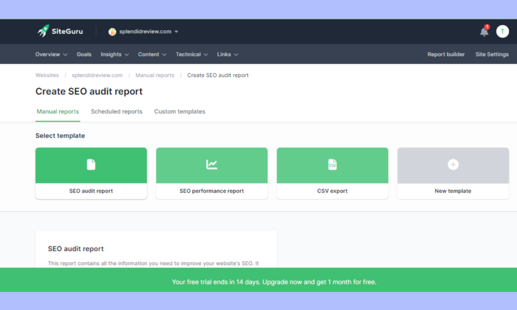 SiteGuru Lifetime Deals Audit Reports